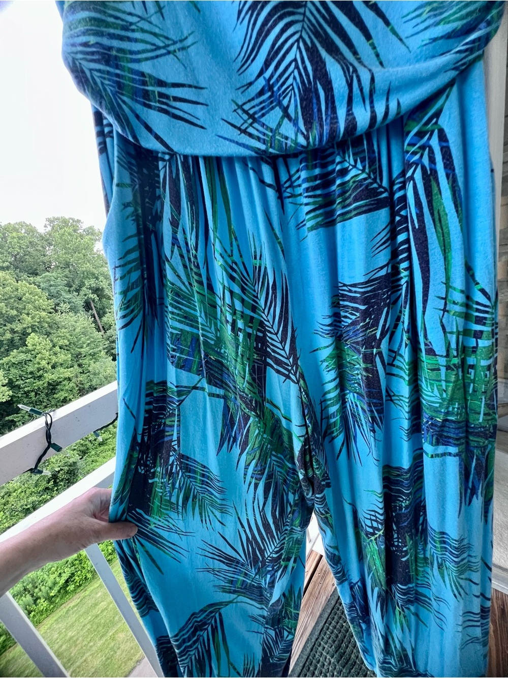 Boutique LP Tropical Print Wide-Leg Jumpsuit Large Petite - Picture 4 of 11
